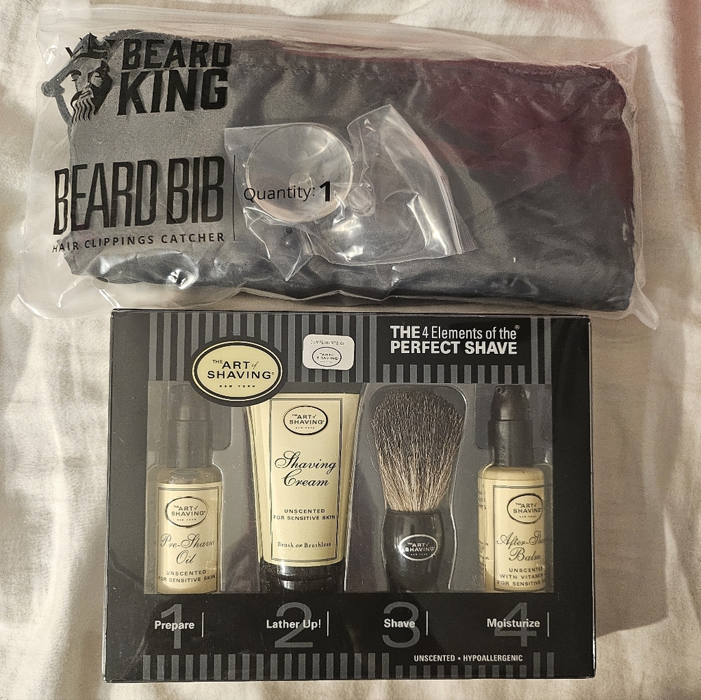 Beard King & The Art of‎ Shaving Men's Grooming Set (Black)